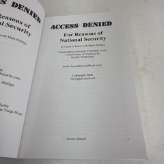 Access Denied: For Reasons of National Security Signed 2004 Paperback
