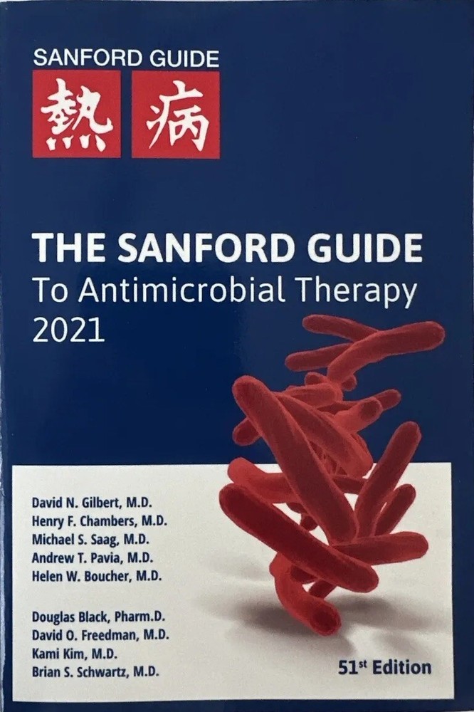 The Sanford Guide to Antimicrobial Therapy 2021 -51 st Ed.- Pocket Edition”NEW”