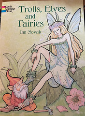 Trolls, Elves and Fairies Dover Coloring Book by Jan Sovak Paperback #0486423824