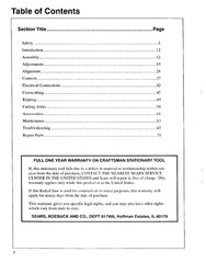 Sears Craftsman 10″ Radial Saw 113.196380 Instruction Manual: 80 Pages
