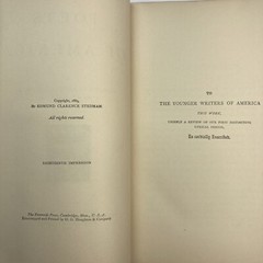 Rise of Poetry in America National Sentiment Emerson Poe Poets of America 1899