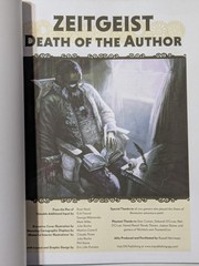 ENsider – Zeitgeist Death of the Author – Ryan Nock – 5E D&D Supplement Like New