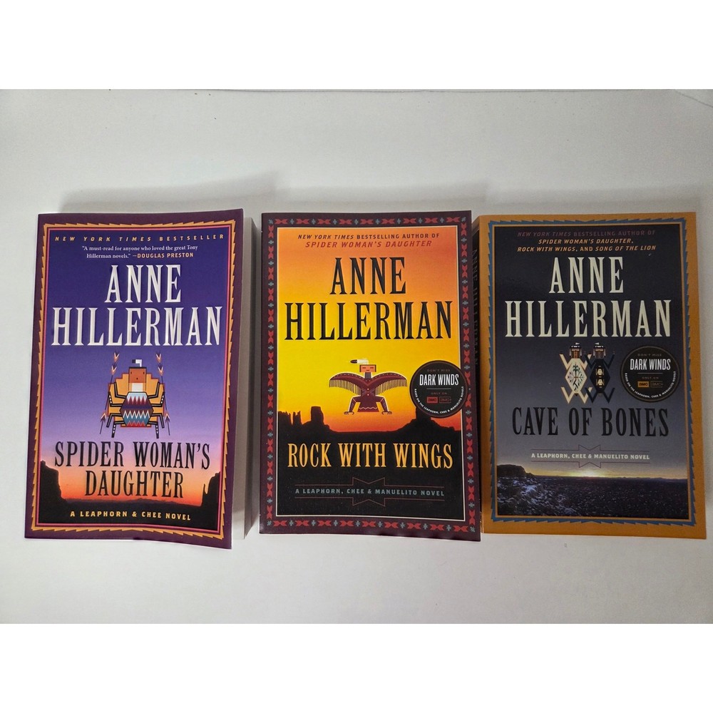 Anne Hillerman 3 Book Lot – Spider Woman’s Daughter, Rock With Wings, Cave Bones