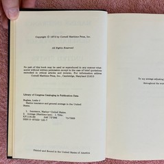 Marine Insurance and General Average in the United States- L Buglass SIGNED 1973