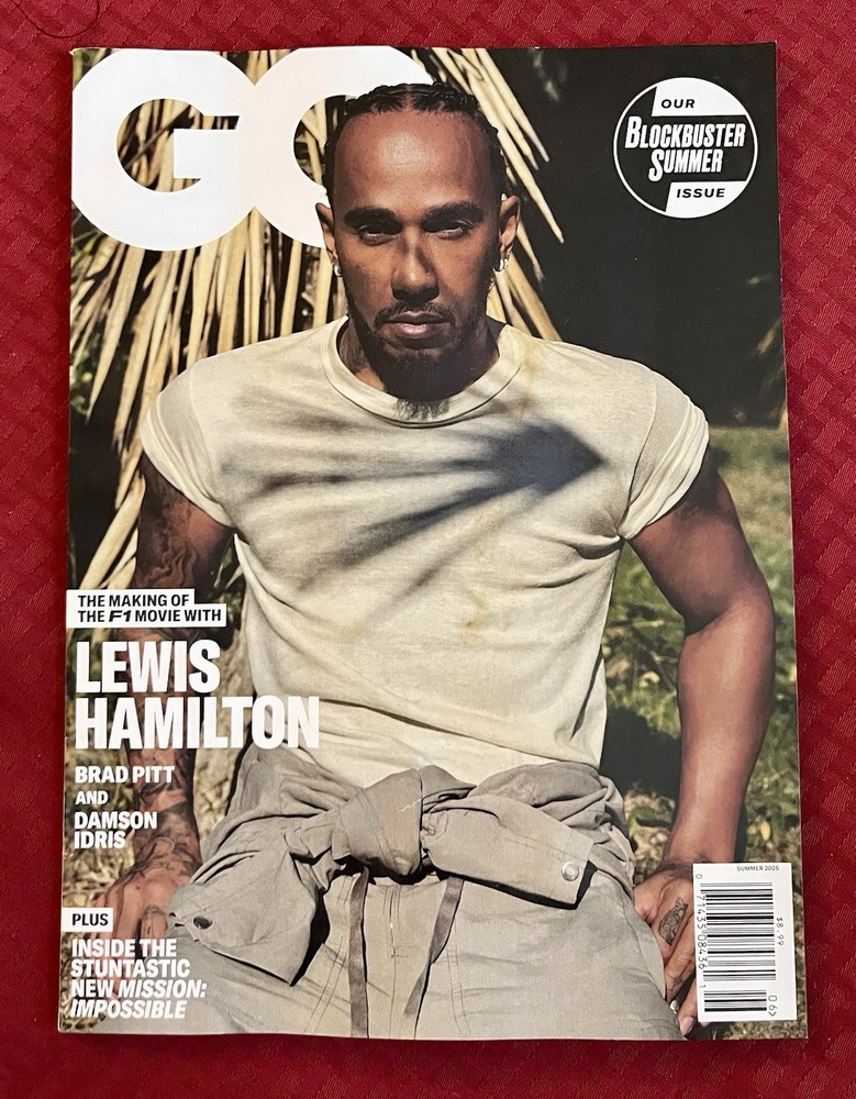 GQ MAGAZINE – Summer 2025 – Lewis Hamilton – F1 Movie *BRAND NEW*