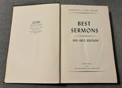 Best Sermons by Butler, G. Paul 1951-1952 New York Macmillan hardcover 348 Pages