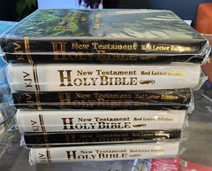 Set of 6 NEW! Holy Bible New Testament King James KJV Pocket 4.5″ Bonus Offer!!!