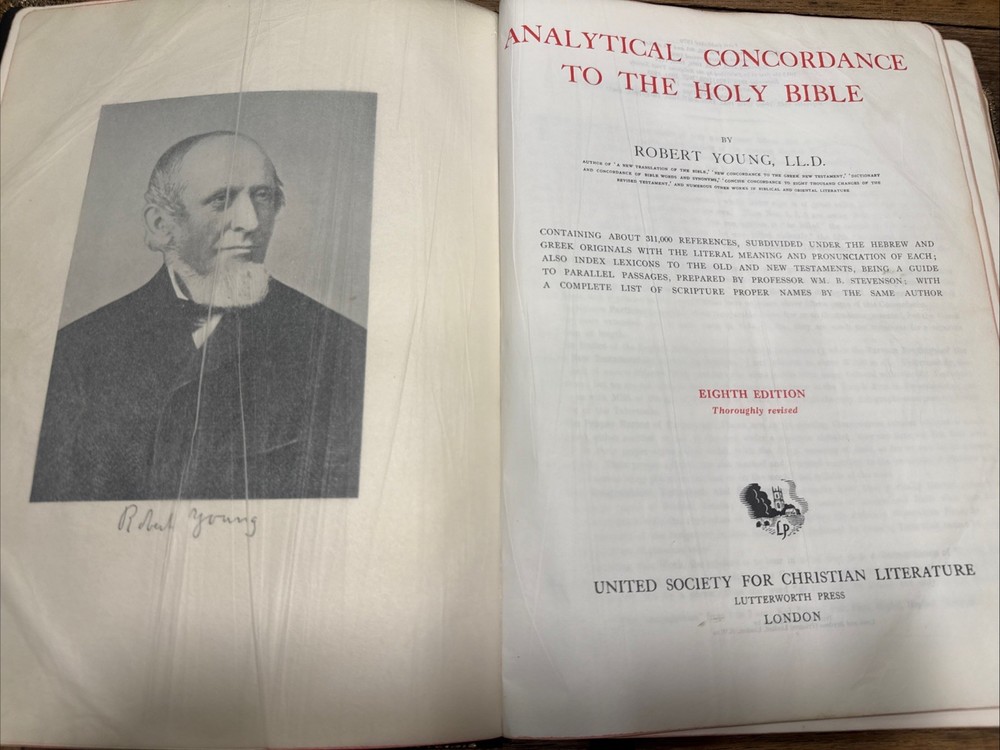 Youngs: Analytical concordance to the Bible 1965 8th Ed- Bonded Premium Leather