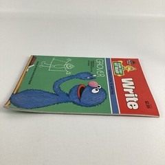 Sesame Street Get Ready Write Workbook Grover Intro To Writing Preschool Vintage