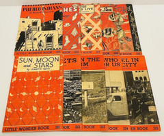 Little Wonder Book Lot of 10 in red covers little books from the 1940s pre-owned