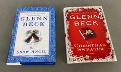 Glenn Beck Christmas Sweater & The Snow Angel Lot of 2 Christmas Books Hardcover