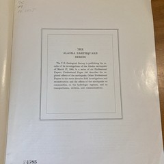 The Alaska Earthquake Mar 27, 1964: Geological Survey Professional Paper 543 – J