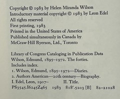 The Twenties, Thirties, Forties, Fifties & Sixties by Edmund Wilson – 5 HC/DJ