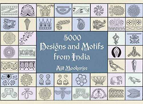 5000 DESIGNS AND MOTIFS FROM INDIA (DOVER PICTORIAL By Ajit Mookerjee EXCELLENT