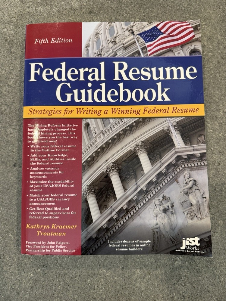 Federal Resume Guidebook 5th Edition Troutman w/ CD USAJOBS Government Resume