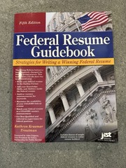Federal Resume Guidebook 5th Edition Troutman w/ CD USAJOBS Government Resume