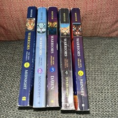 The New Prophecy Warriors Erin Hunter Paperback Volumes 1-4, 6 Lot, Set, 2006