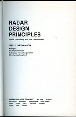 Technology -Radar Design Principles, HC Book, 1969, 626 pages