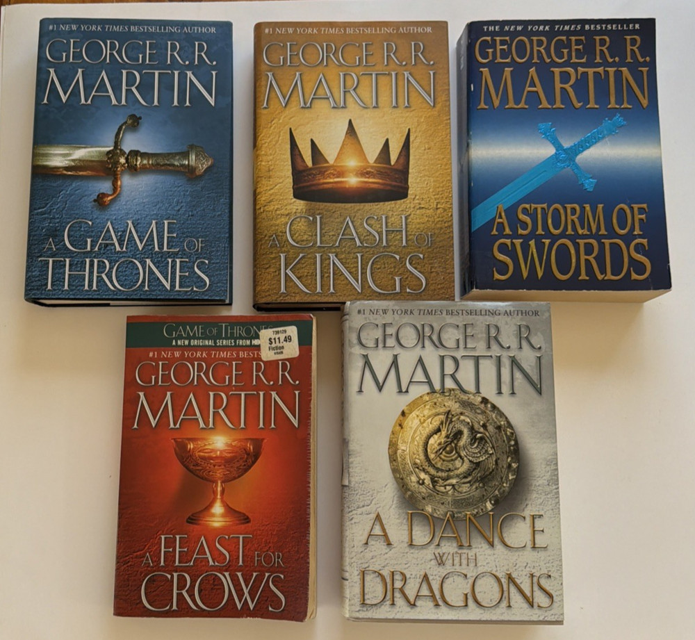A Song Of Ice And Fire By George R. R. Book 1-5 Game Of Thrones
