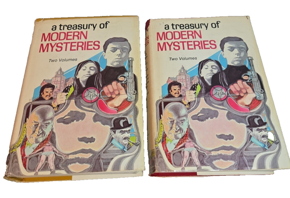 Treasury of Modern Mysteries, Volume 1 & 2 ~ Various Authors, 1973 BCE HCDJ