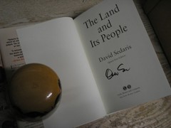 SIGNED 1st print THE LAND AND ITS PEOPLE : Essays by David Sedaris New Hardcover