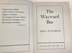 THE WAYWARD BUS by JOHN STEINBECK-1st Ed-1st Pr-1947-$2.75 Dust Jacket-Complete