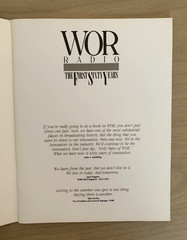 WOR Radio 1922-1982: The First Sixty Years New York John Gambling