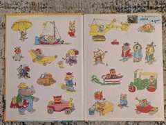 Richard Scarry Lot of (5) – 3 Large Vintage Hard Cover 60s/70s + 2 Paperbacks