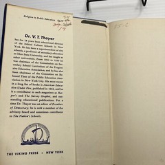 Religion in Public Education Despite Church & State Separation 1947 Thayer HC
