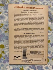 BOOK Civilization and its Discontents SIGMUND FREUD Standard Edition James Strac