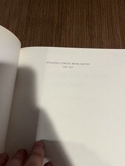 ENGLISH CURSIVE BOOK HANDS, 1250-1500 By M B Parkes – Hardcover