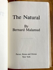 THE NATURAL by BERNARD MALAMUD 1952 BCE VINTAGE HC/DJ BASEBALL LITERATURE NOVEL