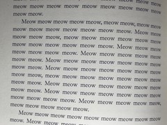 Meow Book for Cats – A Novel w/ only the word Meow, 345 pgs, by Sam Austen