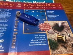 Learn to tie flies with book and video thumb drive with remarkable price