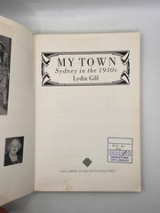My Town Sydney in the 1930s Lydia Gill State Library NSW Press History