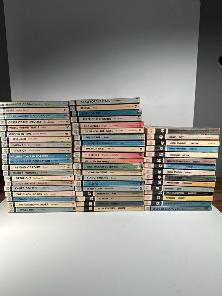 Huge Lot Of 55 Laser Books 1970s Vintage Science Fiction Paperbacks Incl #s 1-54