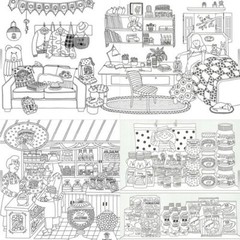 ‘Around My Town’ Color Therapy Anti Stress Coloring Books for Adult Relaxation