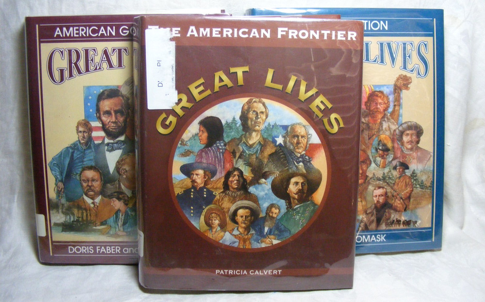 Vintage Lot of 3 Great Lives Books Copyright 1988 & 1997 Charles Scribner’s Sons