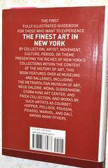 SOFT COVER BOOK „The Art Lovers Guide – New York, by Museum,” 237 Pages, New
