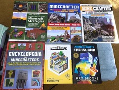 Minecraft Books Lot of 6 Strategy Guides/Novels HARDCOVER & PB NEW UNREAD