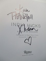 INDIA HICKS:A Slice of England, SIGNED, INSCRIBED, Large Format, Designer Decor