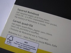Moleskine Classic Black Hardcover Squared Notebook 240 Pages 5” x 8-1/4” SEALED