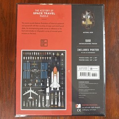 History of Space Travel Puzzle : Astronomical 500-Piece Jigsaw Puzzle and Poster