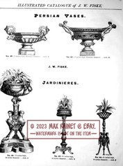 J W Fiske (1865) Ornamental Iron Vases Fountains Statues Catalog * Garden Pieces
