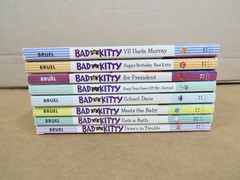 Bad Kitty 8 Book Lot Nick Bruel School Daze President Bath Humor Square Fish