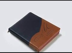 RVR1960, Biblia de estudio MacArthur, Letra Grande puntos cafe con cierre indice