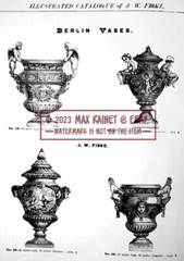 J W Fiske (1865) Ornamental Iron Vases Fountains Statues Catalog * Garden Pieces