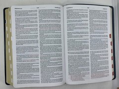 Biblia Bilingüe RVR 1960/KJV Negro Imitación Piel con índice bilingual bible