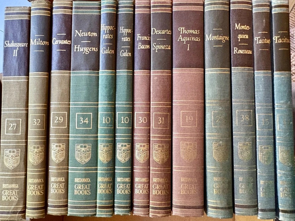Great Books of the Western World YOU CHOOSE Vintage Tan Multi Color Cloth B3G1
