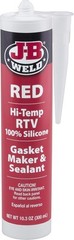 J-B Weld 31914 Red High Temperature RTV Silicone Gasket Maker 10.3 oz,